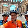 Radelten gemeinsam von Singen nach Verona: SPD-Landtagsabgeordneter Hans-Peter Storz (von links), Andreas Lier und Tobias Felix.