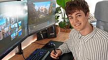 Noah Baumann entwickelt Landschaften für Computerspiele. Der Singener lebt mittlerweile im schwedischen Malmö.