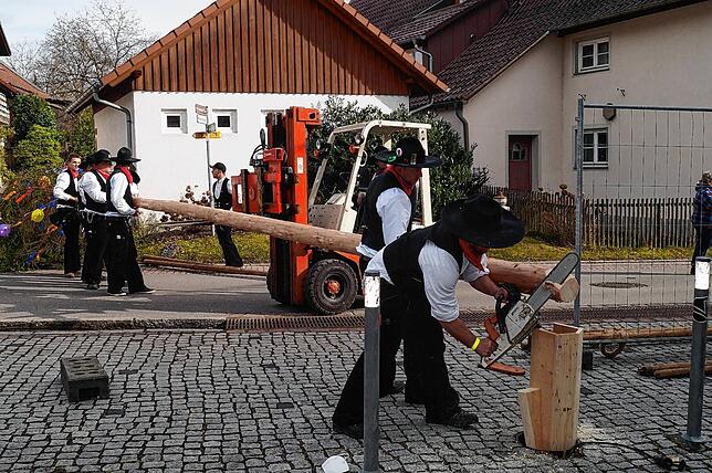 Bild 9: Bilder vom Frickinger Narrenbaumstellen