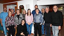 Der Vorstand des Tennisclubs Mönchweiler mit Vorsitzendem Willy Storz (rechts) im Jubiläumsjahr. Bild: Cornelia Putschbach