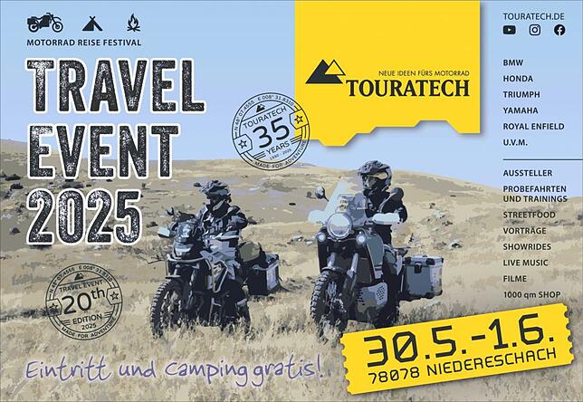 Bild 1: 20-jähriges Jubiläum Travel-Event Touratech & 35-jähriges Firmenjubiläum: Doppelter Jubeltag lockt die Biker