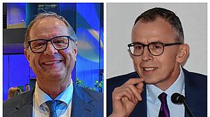 Wie weit ist das Landratsamt Schwarzwald-Baar mit der Digitalisierung? Villingen-Schwenningens OB Jürgen Roth (links) und Landrat Sven ...