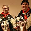 Chiara Demme und Stephan Burmeister im Hobelgeiss-Häs halten in Büsingen die Buurefasnacht-Tradition auch in Corona-Zeiten hoch.