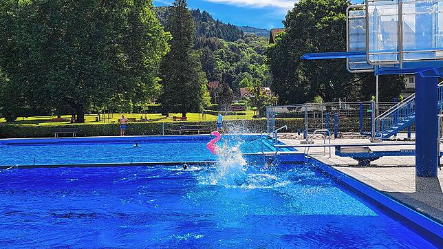 Ab ins Wasser: Jetzt darf wieder im Wehrer Freibad gespritzt und gesprungen werden.