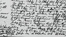 Der Kirchenbucheintrag der Geburt von Lukas Büche, damals noch Lukas Kramer genannt, von 1858. Manche Pfarrer gaben sich nicht gerade ...