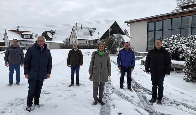 Christian Walter (von links), Wolfgang Sigrist, Karl-Anton Menig, Werner Brutscher und Gregor König haben gemeinsam ihr Projekt ...