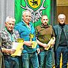 In der der Versammlung werden die erfolgreichen Schützen (von links) Roman Bauer, Norbert Halmer, Markus Burth und Jürgen Rundel vom mit ...