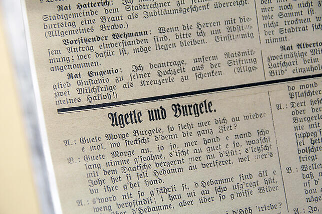 Bild 12: Alte Narrozeitungen neu im Archiv: Michael Bohrer zeigt die größten Schätze