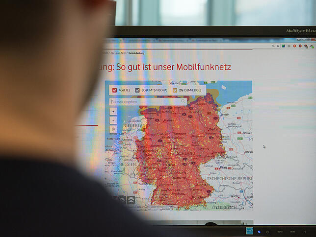 Karten zur Netzabdeckung empfehlen sich bei der Suche nach einem neuen Vertrag.