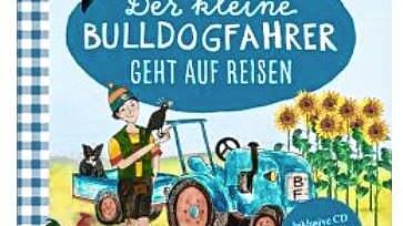 Mit Eva, der Krähe, macht sich der kleine Bulldogfahrer auf den Weg.