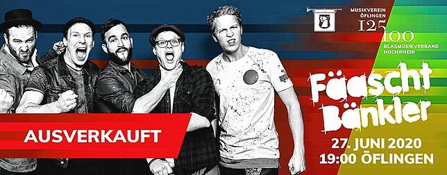 Ausverkauft war das Konzert der Fäschtbänkler. Jetzt ist es abgesagt und die Gäste bekommen ihr Geld zurück.