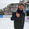 Glücklich und ohne Blessuren: Nach etwa 15 Minuten ist Reporter Nico Talenta trotz eisiger Temperaturen gut ins Schwitzen gekommen.