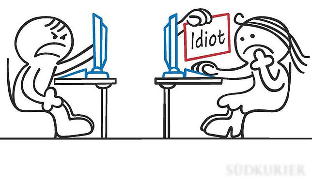 Idiot, Dummkopf, hässliche Kuh: Im Internet werden Beleidigungen schnell ausgesprochen.
