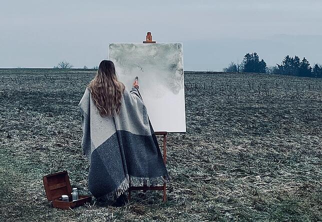 Vier Bildwerke entstehen für ein neues Projekt und eine Ausstellung von Paulina Vogt.