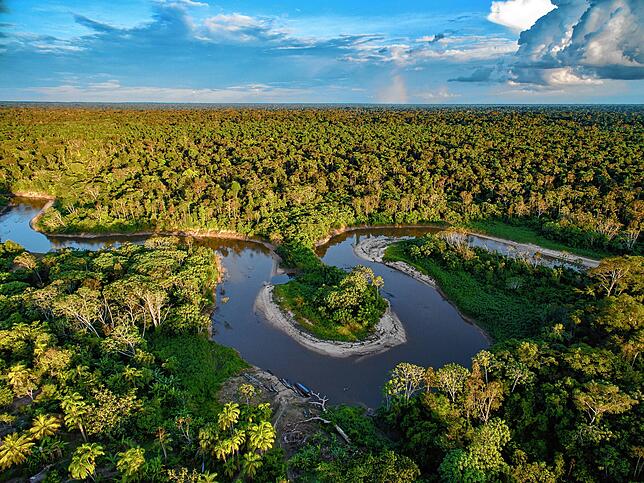 Der Oberlauf des Amazonas am Rio Blanco.