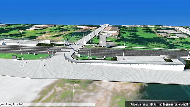 Die Visualisierungen der Deutschen Bahn zeigen, wie der neue Bahnhof in Wallbach am Bahnübergang Eisenbahnstraße aussehen soll.