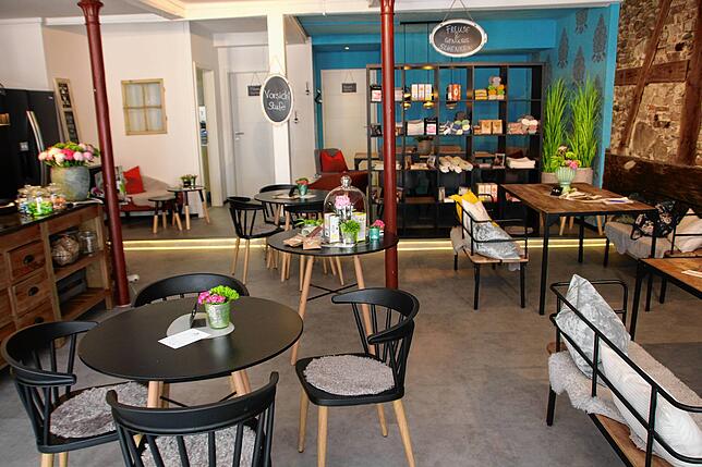 Das neue Café Marktgeflüster mit viel Liebe zum Detail.