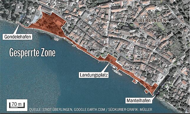 Bild 1: Die schönste Promenade am See: Zu! Und was meint Pino Arena?
