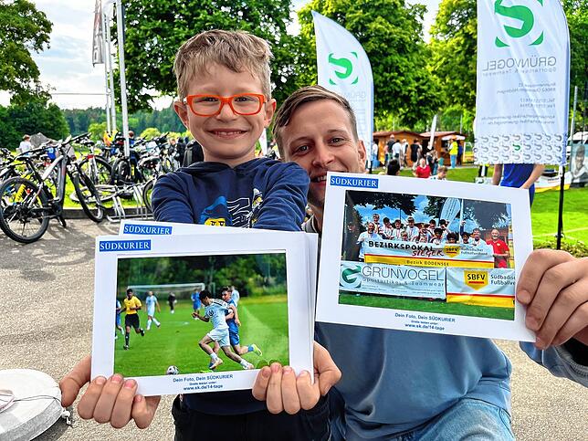 Sportredakteur Freddy Woehl würde unterstützt durch Salzmann-Junior Mattis.