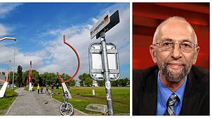 Nur ein Schirtt zum Grenzübertritt: Für den Sicherheitsexperten Erich Schmidt-Eenboom ist die Grenze zwischen Konstanz und Kreuzlingen ...