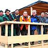 (Archivbild) 2019 fand der Wollmatinger Weihnachtsmarkt zuletzt statt. Damals bauten die Veranstalter unter anderem ein Holzhaus auf ...