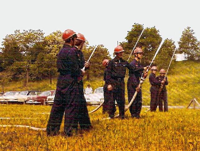 Bei einer Schauübung 1970 zeigte die Jungfeuerwehr ihr Können.