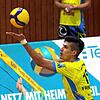 Aufschlag zum letzten Zweitliga-Spiel 2024 des TSV Mimmenhausen (Philipp Friedrich) am Samstag gegen Langen.