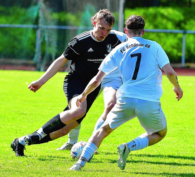Neues Trikot: Wenn Lukas Guschel (Nr. 7) mit dem FC Schönau gegen den SV Buch antritt, wird er auf Pascal Tröndle treffen, der vom SV 08 ...