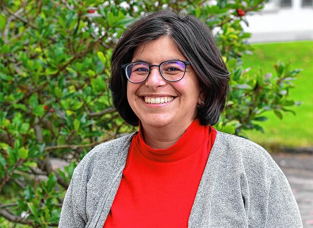 Stefania Menga, Gemeindereferentin der katholischen Kirchengemeinde Markdorf, koordiniert und verteilt „Briefe gegen die ...