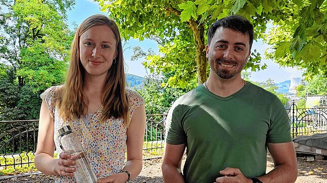 Denise Fuchs, Ernährungswissenschaftlerin beim Landwirtschaftsamt des Landkreises und Michel Hornschuch, Gesundheitswissenschaftler beim ...