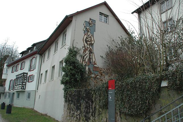 Das Haus Dietz von der Fluss-Seite her. Hier malte und wohnte der Bad Säckinger Künstler Werner Dietz. Arbeiterwohlfahrt und die ...