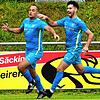 Torschützen unter sich: Dawid Armanowski (Zweiter von links) legte nach dem 0:3-Rückstand des SV Buch mit einem Doppelschlag den ...