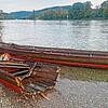 Ein Boot ist bei dem Zusammenstoß mit einer Wiffe in zwei Teile gebrochen.