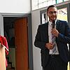 Corinna Götz von Reschl Stadtentwicklung und der Hohenfelser Bürgermeister Florian Zindeler beim Auftakt der Zukunftsateliers.
