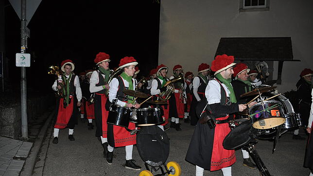 Heimatverbunden: 30&nbsp;Narrenzünfte und Guggenmusiken zogen beim Nachtumzug am Samstag durch Ühlingen. Bilder: Ursula Ortlieb