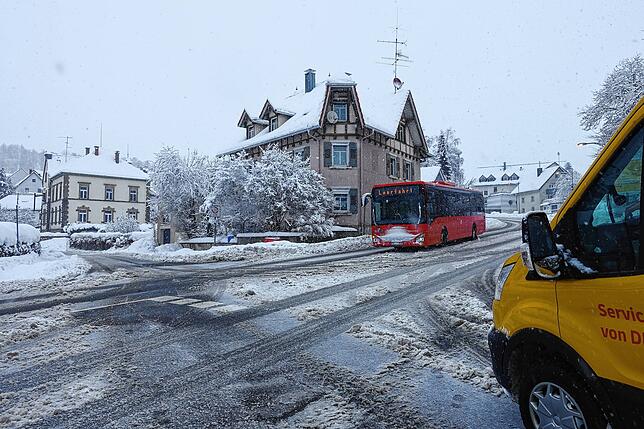 Bild 10: Es schneit und schneit: Schneepflüge und Schneeschieber haben in Bonndorf Hochkonjunktur