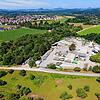 Im Lageplan für das Gewerbegebiet Fohrenbühl an der Landesstraße Richtung Steißlingen ist die Wertstoffsammelanlage im Bildvordergrund ...