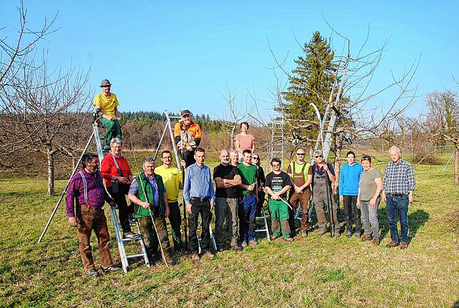 Bei der praktischen Prüfung konnten die Teilnehmer das Ausbilderteam überzeugen, dass sie einen Obstbaum fachgerecht schneiden können. ...