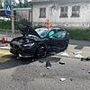 Eins der beiden Fahrzeuge nach dem Frontalzusammenstoß bei Bad Zurzach.
