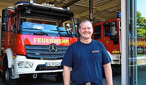 Tobias Lumb ist seit Januar 2025 hauptamtlicher Kommandant der Freiwilligen Feuerwehr Markdorf.