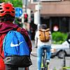 Fahrradfahrer am Zähringerplatz.