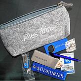Die gut gefüllte Filztasche gibt es zu gewinnen.