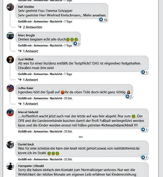 Heftige Diskussionen auf Facebook: Auf der Seite von SÜDKURIER-Regiosport Hochrhein machen viele Trainer und Funktionäre ihrem Unmut Luft.