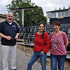 Wetter-Reporter Thomas Miltner vom SWR-Team berichtete über die Wetteraussichten aus dem Klostergarten in Riedern (von links): Thomas ...