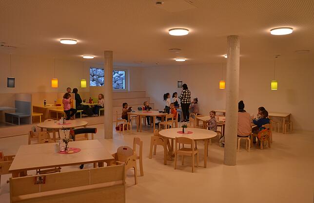 Der Speiseraum: Hier essen die Kinder.