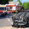 Die Hilfe des Deutschen Roten Kreuzes ist in vielen Situationen gefragt, wie hier bei einem Unfall bei Stetten am kalten Markt.