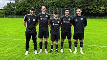 Die Neuzugänge und Trainer der SG Dauchingen/Weilersbach (von links): Cheftrainer Roman Neumann, Leon Schmidt (2. Mannschaft), Marcel ...