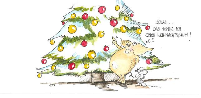 Die Weihnachtskarte vom Team der der Tourismus- und Stadtmarketing Radolfzell GmbH. Das Schwein heißt "Rudolf" und wird von Rolf ...