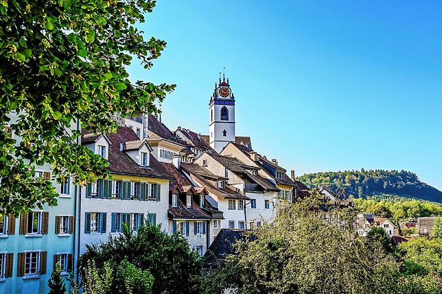 Die schöne Altstadt von Aarau.