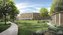 So soll das Gesundheitshotel auf dem Areal Büdingen an der Seestraße in Konstanz aussehen.